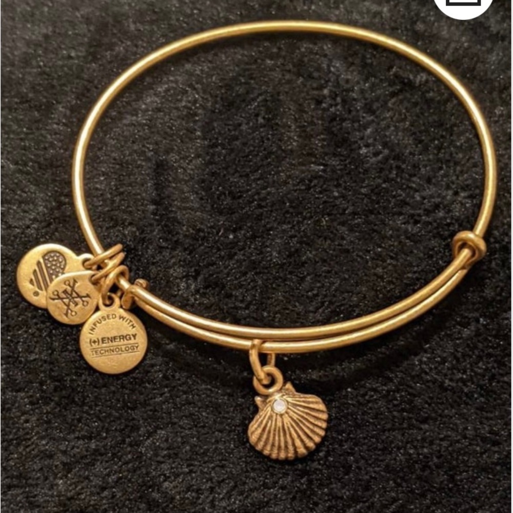 ALEX AND ANI seashell charm bangle bracelet